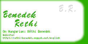 benedek rethi business card