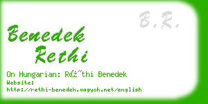 benedek rethi business card